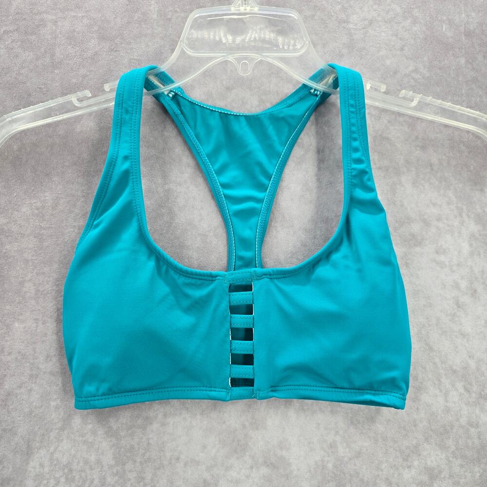 Urban Sea Green Cutout Racerback Padded Swimwear Bikini Sports Bra S Small